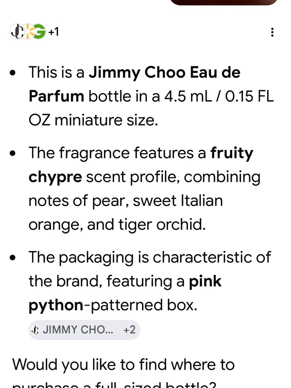 Jimmy Choo Pink Python-Pattern Mini Eau de Parfum - Picture 2 of 2